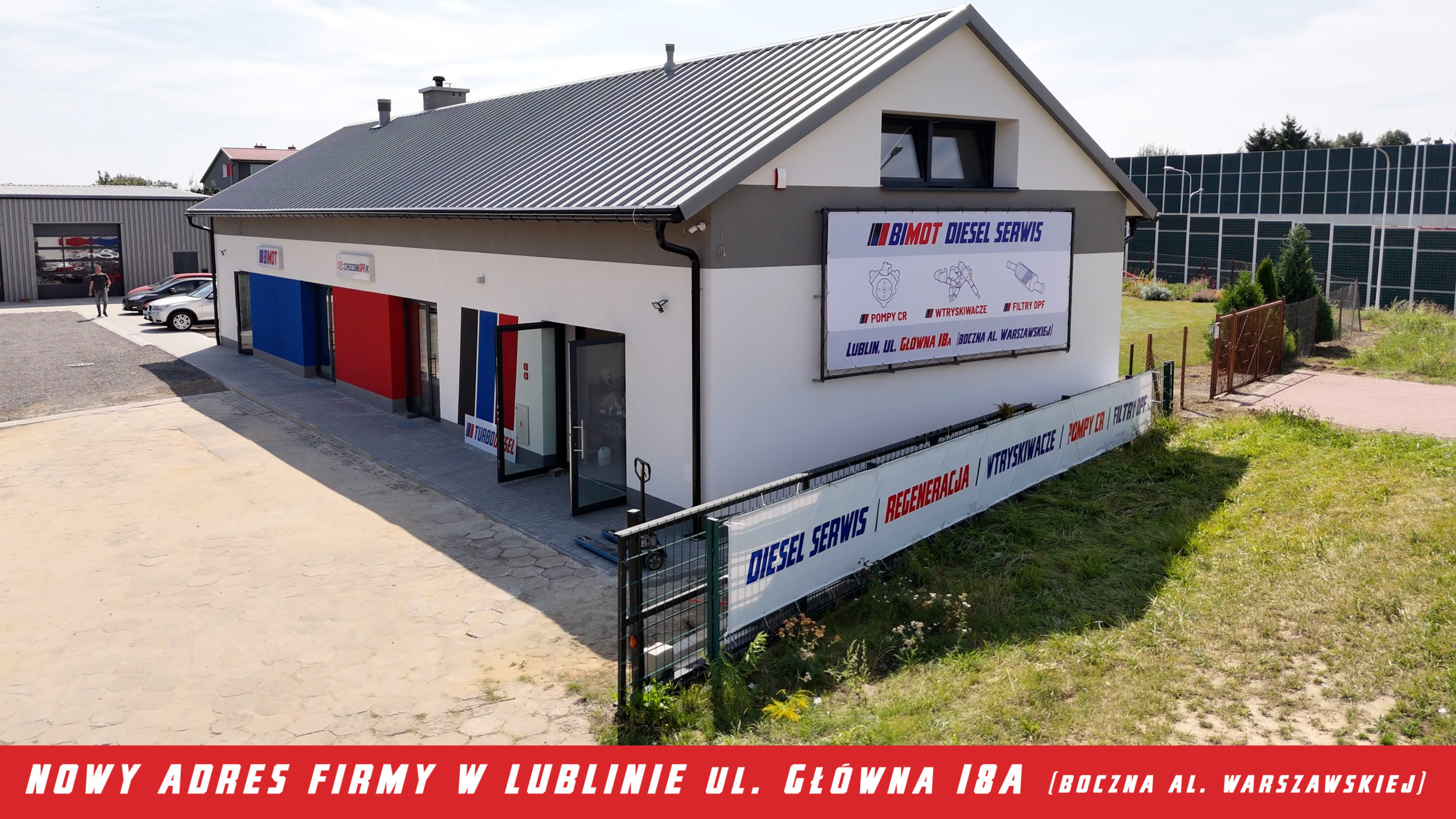 Siedziba Bimot / Turbodiesel24. Nowa siedziba firmy w Lublinie, ul. Główna 18a (boczna al. Warszawskiej).